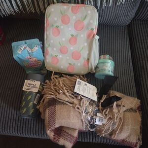 Peach Print Backpack